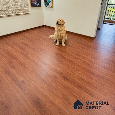 Mahogany Opus Dark Wood Look 4 ft x 7 inch - 5 mm SPC Flooring | SP 00078 | 5-Year Warranty Click-Lock DIY Installation | Suitable For Kitchen, Living Room & Bedroom
