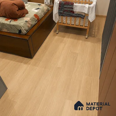 Mapple Hue Light Wood Look 4 ft x 7 inch - 5 mm SPC Flooring | SP 00083 | 5-Year Warranty Click-Lock DIY Installation | Suitable For Kitchen, Living Room & Bedroom