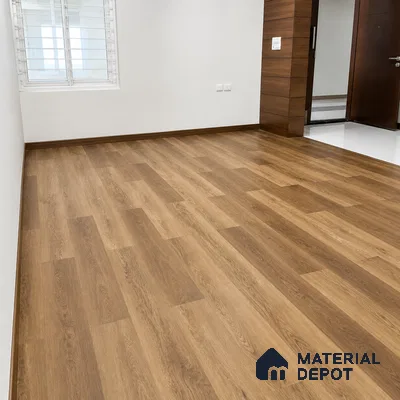 Tropical Teak Dark Wood Look 4 ft x 7 inch - 5 mm SPC Flooring | SP 00082 | 5-Year Warranty Click-Lock DIY Installation | Suitable For Kitchen, Living Room & Bedroom