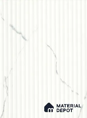 Marble Fluted Look LM 01461 Cloud Canvas 8 ft x 4 ft High Gloss Finish Decorative Laminate - 1 mm  | Suitable for TV Unit, Wardrobe, Kitchen Cabinets