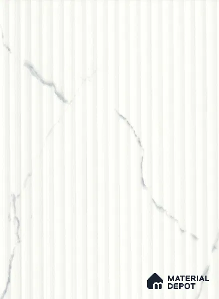 Marble Fluted Look LM 01461 Cloud Canvas 8 ft x 4 ft High Gloss Finish Decorative Laminate - 1 mm  | Suitable for TV Unit, Wardrobe, Kitchen Cabinets