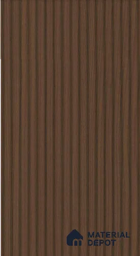 Wooden Fluted Look LM 01406 Nordic Walnut 8 ft x 4 ft Texture Finish Decorative Laminate - 1 mm | Suitable for TV Unit, Wardrobe, Kitchen Cabinets