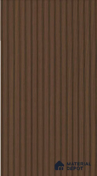 Wooden Fluted Look LM 01406 Nordic Walnut 8 ft x 4 ft Texture Finish Decorative Laminate - 1 mm | Suitable for TV Unit, Wardrobe, Kitchen Cabinets