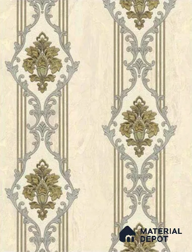 RT5500-40 | 10 Meter x 21 Inches Damask look Wallpaper - 57.41 Sq. Ft.