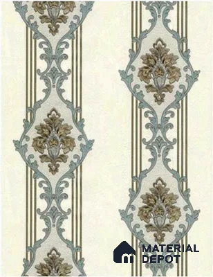 RT5500-46 | 10 Meter x 21 Inches Damask look Wallpaper - 57.41 Sq. Ft. | Minimum 15% wastage during installation
