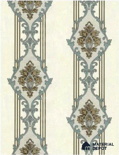 RT5500-46 | 10 Meter x 21 Inches Damask look Wallpaper - 57.41 Sq. Ft. | Minimum 15% wastage during installation