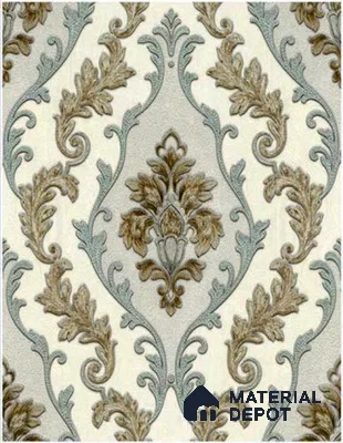 RT5500-53 | 10 Meter x 21 Inches Damask look Wallpaper - 57.41 Sq. Ft. | Minimum 15% wastage during installation
