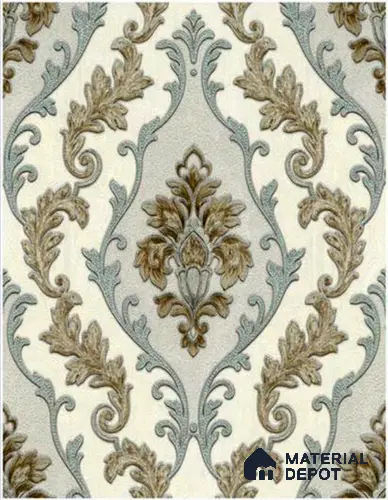 RT5500-53 | 10 Meter x 21 Inches Damask look Wallpaper - 57.41 Sq. Ft.