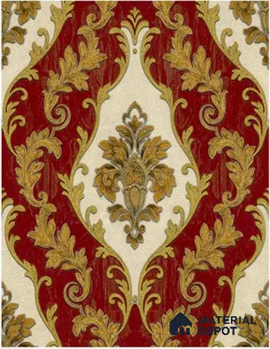 RT5500-54 | 10 Meter x 21 Inches Damask look Wallpaper - 57.41 Sq. Ft.