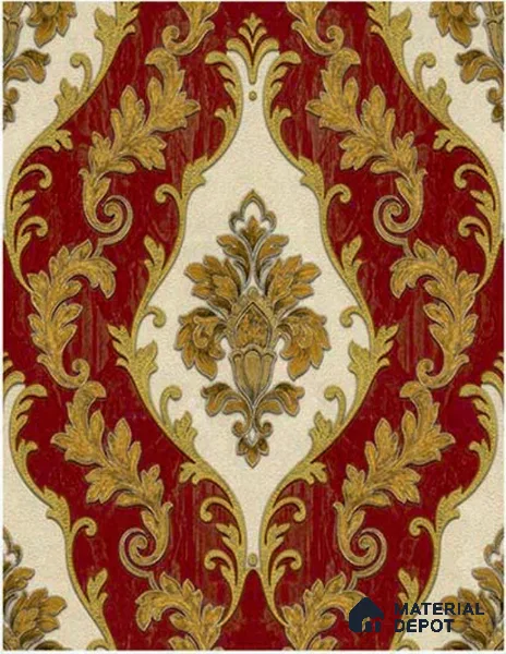 RT5500-54 | 10 Meter x 21 Inches Damask look Wallpaper - 57.41 Sq. Ft. | Minimum 15% wastage during installation