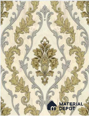 RT5500-56 | 10 Meter x 21 Inches Damask look Wallpaper - 57.41 Sq. Ft. | Minimum 15% wastage during installation