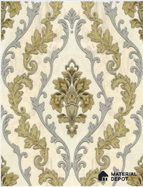 RT5500-56 | 10 Meter x 21 Inches Damask look Wallpaper - 57.41 Sq. Ft. | Minimum 15% wastage during installation