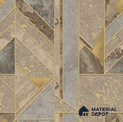 WK28-2839 | 10 Meter x 21 Inches Geometric look Wallpaper - 57.41 Sq. Ft. | Minimum 15% wastage during installation