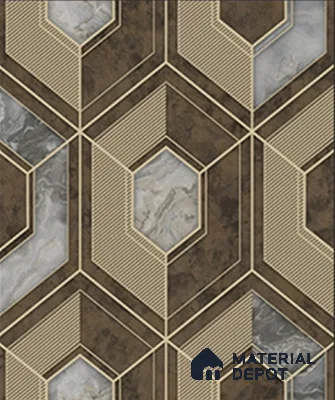 WK28-2841 | 10 Meter x 21 Inches Geometric look Wallpaper - 57.41 Sq. Ft. | Minimum 15% wastage during installation