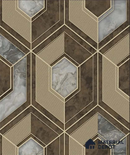 WK28-2841 | 10 Meter x 21 Inches Geometric look Wallpaper - 57.41 Sq. Ft. | Minimum 15% wastage during installation