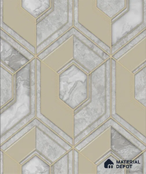 WK28-2842 | 10 Meter x 21 Inches Geometric look Wallpaper - 57.41 Sq. Ft. | Minimum 15% wastage during installation
