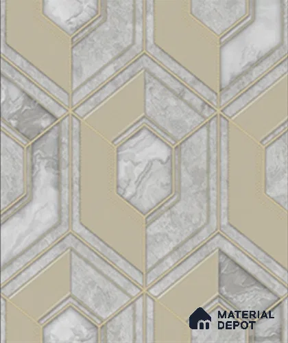 WK28-2842 | 10 Meter x 21 Inches Geometric look Wallpaper - 57.41 Sq. Ft. | Minimum 15% wastage during installation