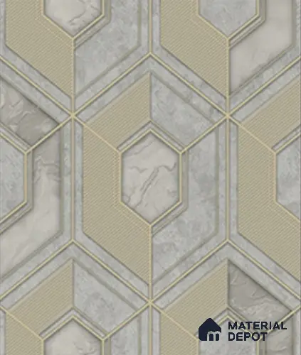 WK28-2843 | 10 Meter x 21 Inches Geometric look Wallpaper - 57.41 Sq. Ft. | Minimum 15% wastage during installation