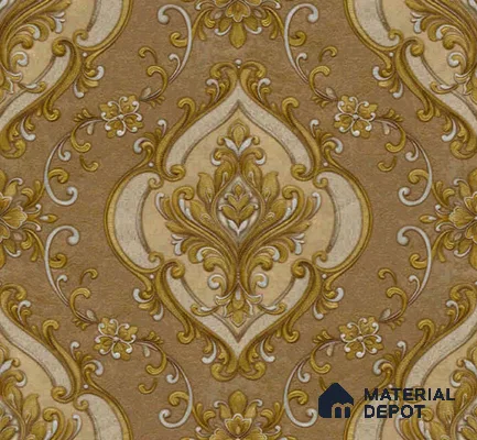WP401-1 | 9.5 Meter x 21 Inches Damask look Wallpaper - 54.54 Sq. Ft. | Minimum 15% wastage during installation