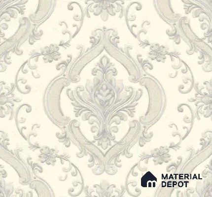 WP401-10 | 9.5 Meter x 21 Inches Damask look Wallpaper - 54.54 Sq. Ft. | Minimum 15% wastage during installation