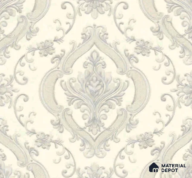 WP401-10 | 9.5 Meter x 21 Inches Damask look Wallpaper - 54.54 Sq. Ft. | Minimum 15% wastage during installation