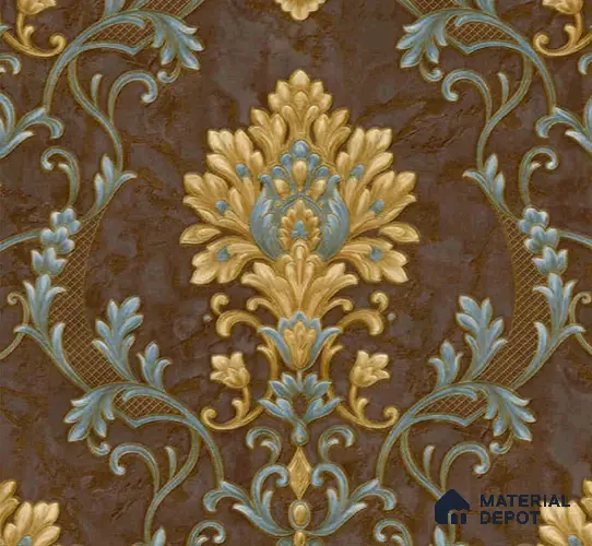 WP401-21 | 9.5 Meter x 21 Inches Damask look Wallpaper - 54.54 Sq. Ft.