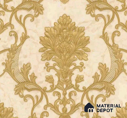WP401-24 | 9.5 Meter x 21 Inches Damask look Wallpaper - 54.54 Sq. Ft. | Minimum 15% wastage during installation