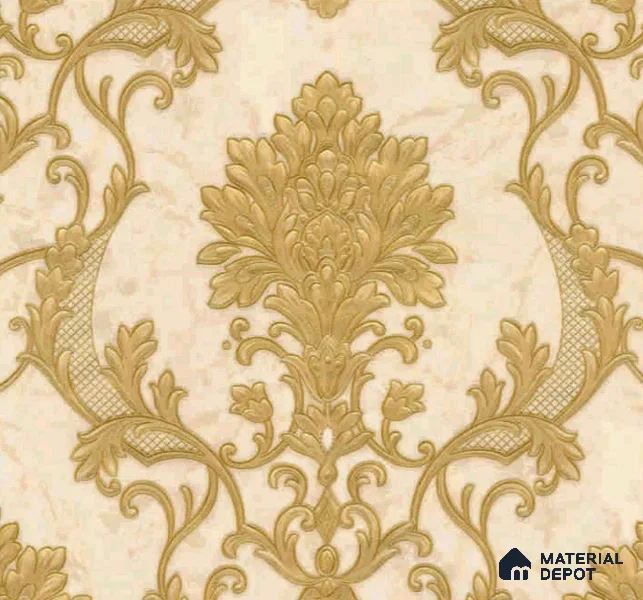 WP401-24 | 9.5 Meter x 21 Inches Damask look Wallpaper - 54.54 Sq. Ft. | Minimum 15% wastage during installation