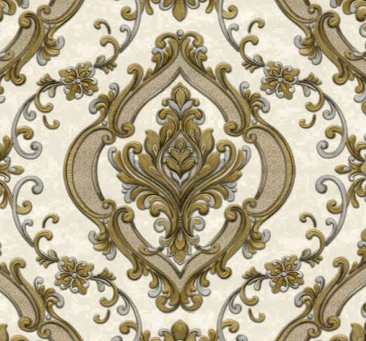 WP401-4 | 9.5 Meter x 21 Inches Damask look Wallpaper - 54.54 Sq. Ft.