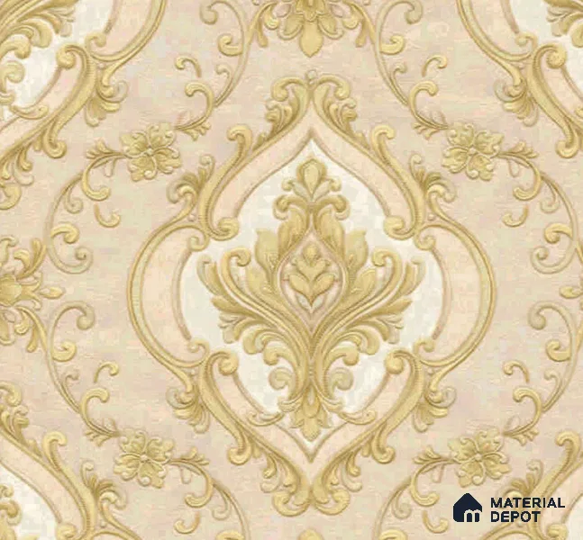 WP401-7 | 9.5 Meter x 21 Inches Damask look Wallpaper - 54.54 Sq. Ft. | Minimum 15% wastage during installation