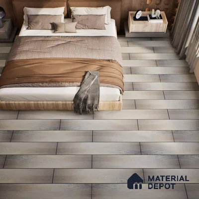Pinewood Engineered Wooden Flooring Shale Rover Beige Oak Satin Smooth Finish EF 00058 E | 48 x 5.6 inch (1210x140 mm) - 14 mm | 3 Layer Construction | Mahogany or Pinewood Core with Bottom Epoxy Coating | Top Layer 2.5 mm Thickness | UV Lacquered Surface | Floating / Gluedown Installation | 25 Years Warranty