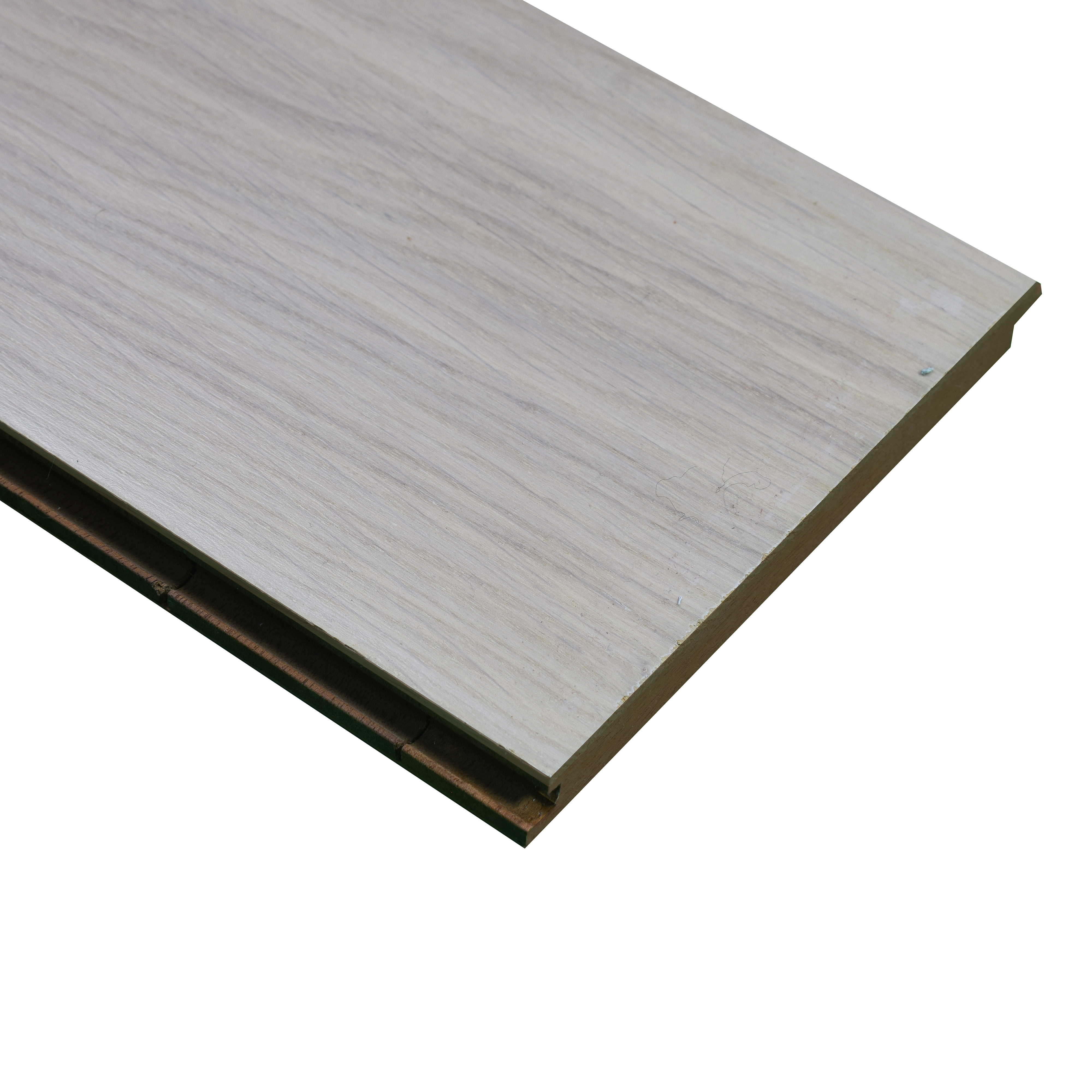 Pinewood Engineered Wooden Flooring Shale Rover Beige Oak Satin Smooth Finish EF 00058 E | 48 x 5.6 inch (1210x140 mm) - 14 mm | 3 Layer Construction | Mahogany or Pinewood Core with Bottom Epoxy Coating | Top Layer 2.5 mm Thickness | UV Lacquered Surface | Floating / Gluedown Installation | 25 Years Warranty