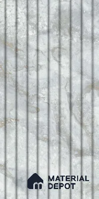 Marble Fluted Look LM 15496 Golden Vein Stone 8 ft x 4 ft Glossy Finish Decorative Laminate - 1 mm | Suitable for TV Unit, Wardrobe, Kitchen Cabinets