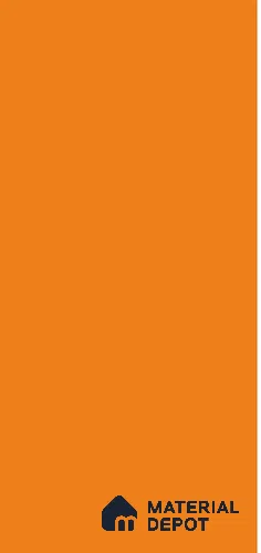 Solid Colors Look LM 01724 Plump Orange 8 ft x 4 ft High Gloss Finish Decorative Laminate - 1 mm | Suitable for Living Room, Kitchen, Office