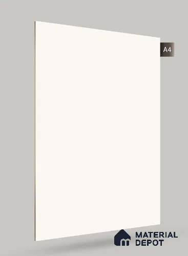 Off White Solid Colors Look PU 134 8 ft x 4 ft Super Matte Finish Decorative Laminate - 1 mm | Suitable for Living Room, Kitchen, Office