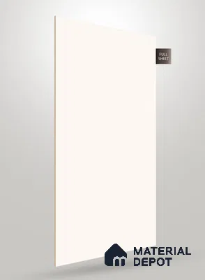 Off White Solid Colors Look PU 134 8 ft x 4 ft Super Matte Finish Decorative Laminate - 1 mm | Suitable for Living Room, Kitchen, Office
