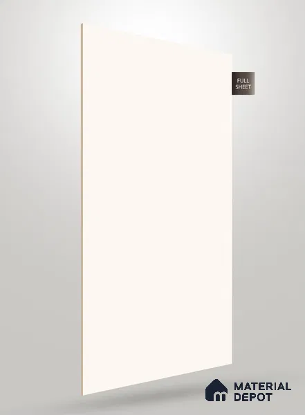 Off White Solid Colors Look PU 134 8 ft x 4 ft Super Matte Finish Decorative Laminate - 1 mm | Suitable for Living Room, Kitchen, Office