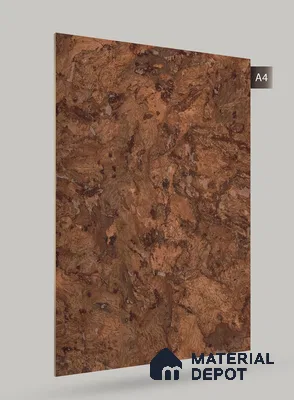 Brown Marble Look PU 1808 8 ft x 4 ft High Gloss Finish Decorative Laminate - 1.25 mm | Suitable for TV Unit, Wardrobe, Kitchen Cabinets