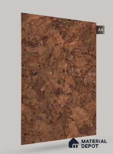 Brown Marble Look PU 1808 8 ft x 4 ft High Gloss Finish Decorative Laminate - 1.25 mm | Suitable for TV Unit, Wardrobe, Kitchen Cabinets