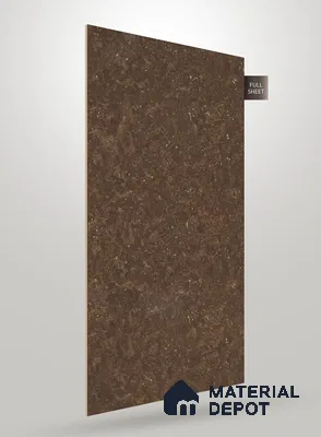 Brown Marble Look PU 1810 8 ft x 4 ft High Gloss Finish Decorative Laminate - 1.25 mm | Suitable for TV Unit, Wardrobe, Kitchen Cabinets
