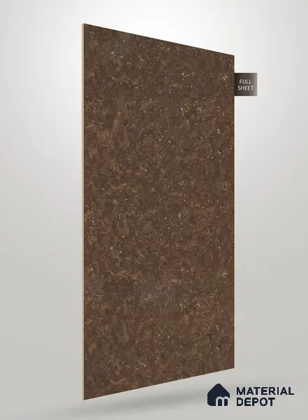 Brown Marble Look PU 1810 8 ft x 4 ft High Gloss Finish Decorative Laminate - 1.25 mm | Suitable for TV Unit, Wardrobe, Kitchen Cabinets