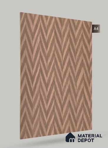 Brown Patterned Wood Look SD 667 Satin Burlwood 8 ft x 4 ft Texture Finish Decorative Laminate - 1 mm | Suitable for TV Unit, Wardrobe, Kitchen Cabinets