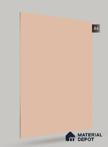 Soft Peach Beige Solid Colors Look SM 135 8 ft x 4 ft Super Matte Finish Decorative Laminate - 1 mm | Suitable for Living Room, Kitchen, Office