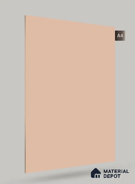 Soft Peach Beige Solid Colors Look SM 135 8 ft x 4 ft Super Matte Finish Decorative Laminate - 1 mm | Suitable for Living Room, Kitchen, Office