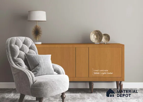 Wooden Look LM 01689 Light Cedar 8 ft x 4 ft Super Matte Finish Decorative Laminate - 1 mm | Suitable for TV Unit, Wardrobe, Kitchen Cabinets