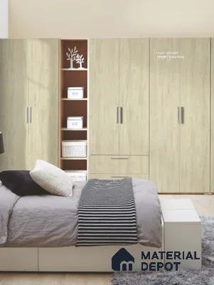 Wooden Look LM 01657 Ivory Pine 8 ft x 4 ft Texture Finish Decorative Laminate - 1 mm | Suitable for TV Unit, Wardrobe, Kitchen Cabinets