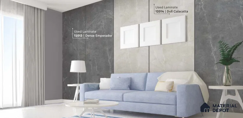 Marble Look LM 01638 Dense Emperador 8 ft x 4 ft Texture Finish Decorative Laminate - 1 mm | Suitable for TV Unit, Wardrobe, Kitchen Cabinets