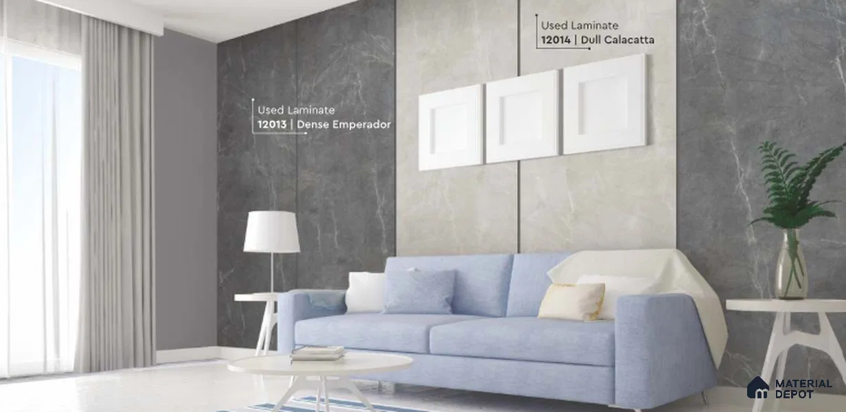 Marble Look LM 01638 Dense Emperador 8 ft x 4 ft Texture Finish Decorative Laminate - 1 mm | Suitable for TV Unit, Wardrobe, Kitchen Cabinets