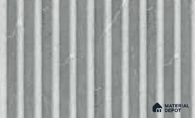 Armani Grey 10 ft x 0.6 ft (3060x180 mm) Arch Design Interior & Exterior Wall & Ceiling Panel - 17 mm | Suitable for Balcony, Facade & Open Area | Width is Subjected to 5% Variation