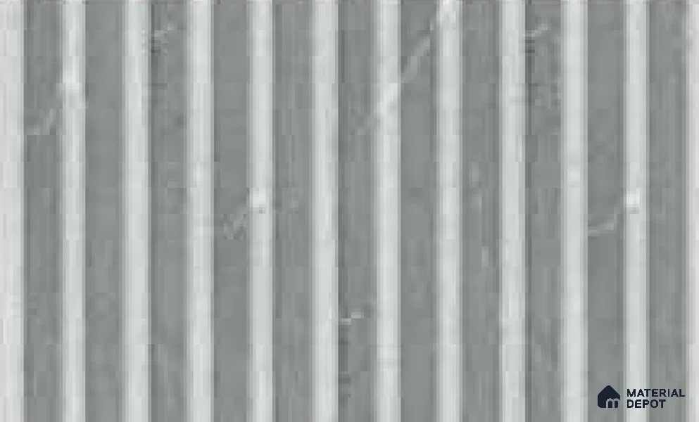 Armani Grey 10 ft x 0.6 ft (3060x180 mm) Arch Design Interior & Exterior Wall & Ceiling Panel - 17 mm | Suitable for Balcony, Facade & Open Area | Width is Subjected to 5% Variation